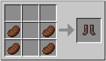 How to craft beef boots in Minecraft