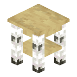 Birch Square Table in Minecraft