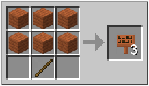 How to craft acacia sign in Minecraft