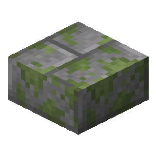 Mossy Stone Brick Slab in Minecraft