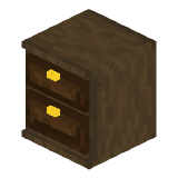 Dark Oak Bedside Table in Minecraft