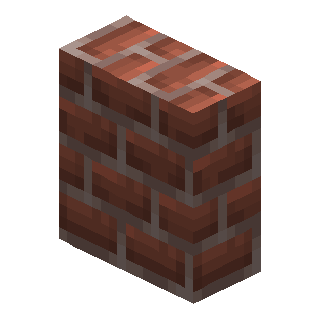 Vertical Brick Slab в Майнкрафте