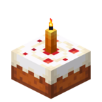 Cake with Orange Candle in Minecraft