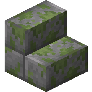 Mossy Stone Brick Stairs in Minecraft