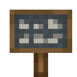 Gray Canvas Sign in Minecraft
