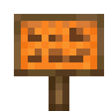 Orange Canvas Sign in Minecraft