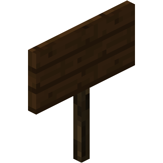 Dark Oak Sign in Minecraft