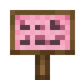 Pink Canvas Sign in Minecraft