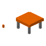 Orange Modern Coffee Table in Minecraft