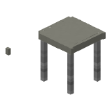 Light Gray Modern Table in Minecraft