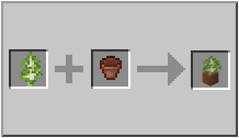 How to craft potted birch sapling in Minecraft