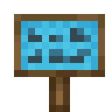 Light Blue Canvas Sign in Minecraft