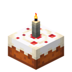 Cake with Light Gray Candle in Minecraft