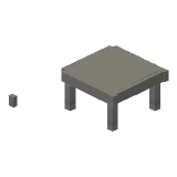 Light Gray Modern Coffee Table in Minecraft