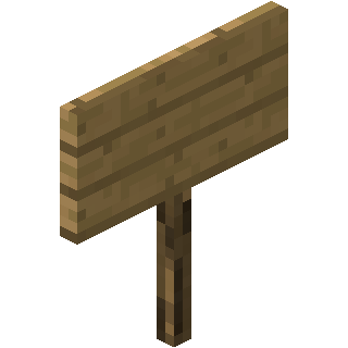 Oak Sign in Minecraft