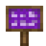 Purple Canvas Sign in Minecraft