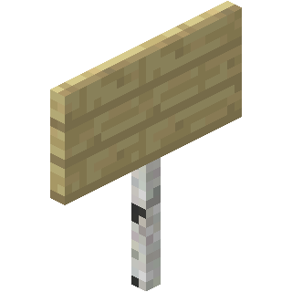 Birch Sign in Minecraft