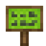 Lime Canvas Sign in Minecraft