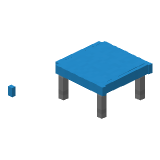 Light Blue Modern Coffee Table in Minecraft
