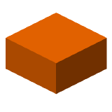 Perfect orange slab in Minecraft