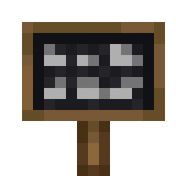 Black Canvas Sign in Minecraft