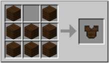 Как сделать dark oak wood chestplate в Майнкрафт