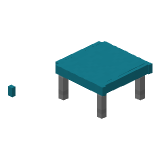 Cyan Modern Coffee Table в Майнкрафте