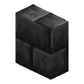 Vertical Deepslate Brick Slab in Minecraft