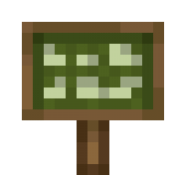 Green Canvas Sign in Minecraft
