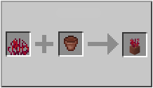 How to craft potted crimson roots in Minecraft