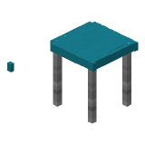 Cyan Modern Table in Minecraft