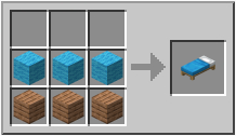 How to craft light blue bed in Minecraft