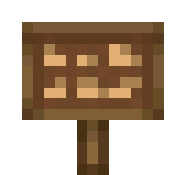 Brown Canvas Sign in Minecraft