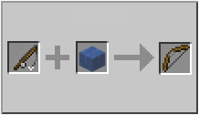 Пиксельный лук со стрелой из Майнкрафт