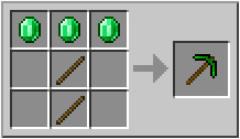 How to craft emerald pickaxe in Minecraft
