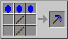 How to craft saphire gem pickaxe in Minecraft