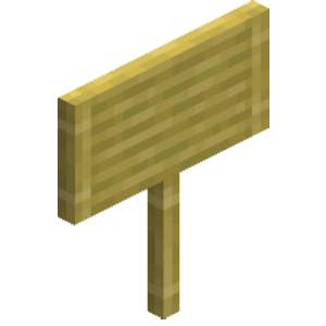 Bamboo Sign in Minecraft