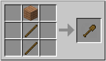 How to craft wooden shovel in Minecraft