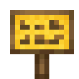 Yellow Canvas Sign in Minecraft
