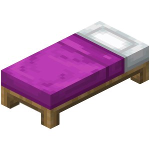 Magenta Bed in Minecraft