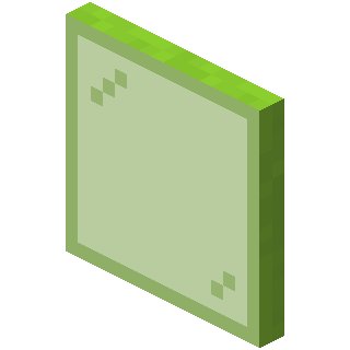 Лаймовая стеклянная панель в Майнкрафте