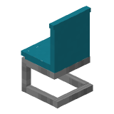 Cyan Modern Chair in Minecraft