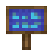 Blue Canvas Sign in Minecraft