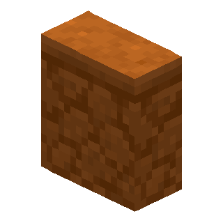 Vertical Red Sandstone Slab in Minecraft
