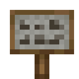 Light Gray Canvas Sign in Minecraft