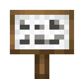 White Canvas Sign in Minecraft