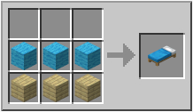 How to craft light blue bed in Minecraft