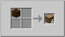 How to craft oak log in Minecraft