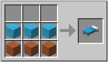 How to craft light blue bed in Minecraft