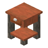 Acacia Bedside Table in Minecraft